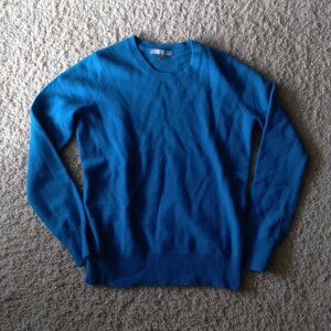 Neiman Marcus The Cashmere Collection Teal Cashmere Crewneck Sweater Size Medium